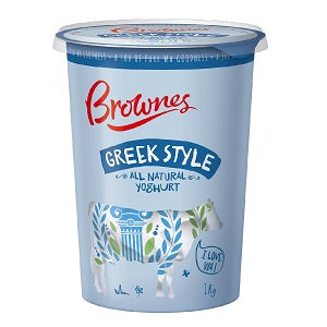 Brownes Natural GreekYoghurt - 1kg – Get Fresh Direct